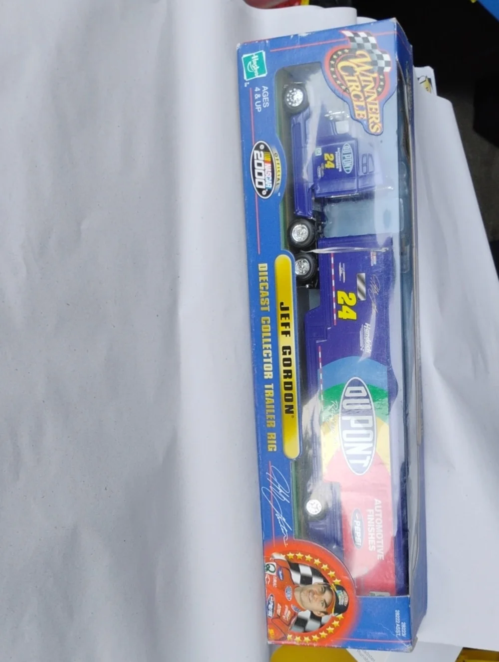 (X-92) Nascar Jeff Gordon Purple & Red Diecast Collector Trailer Rig